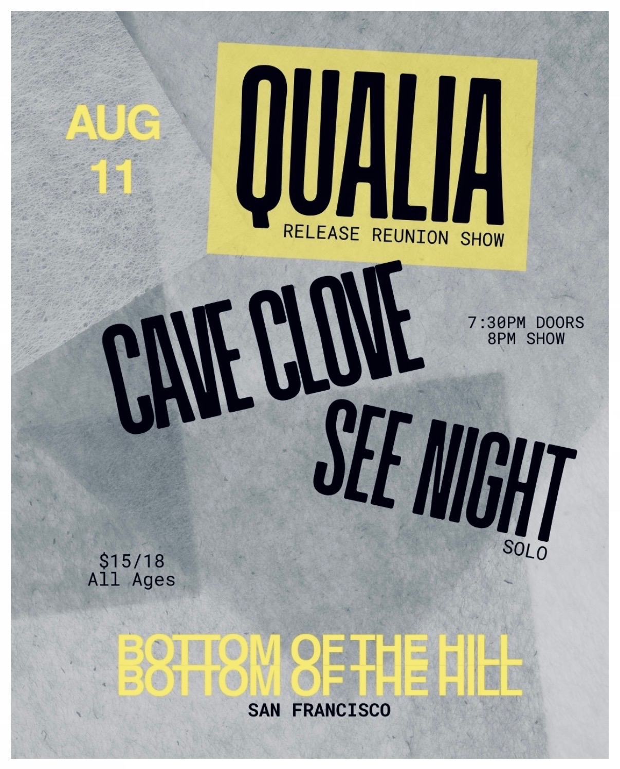 Cave Clove ~ Qualia ~ See Night (solo) event image