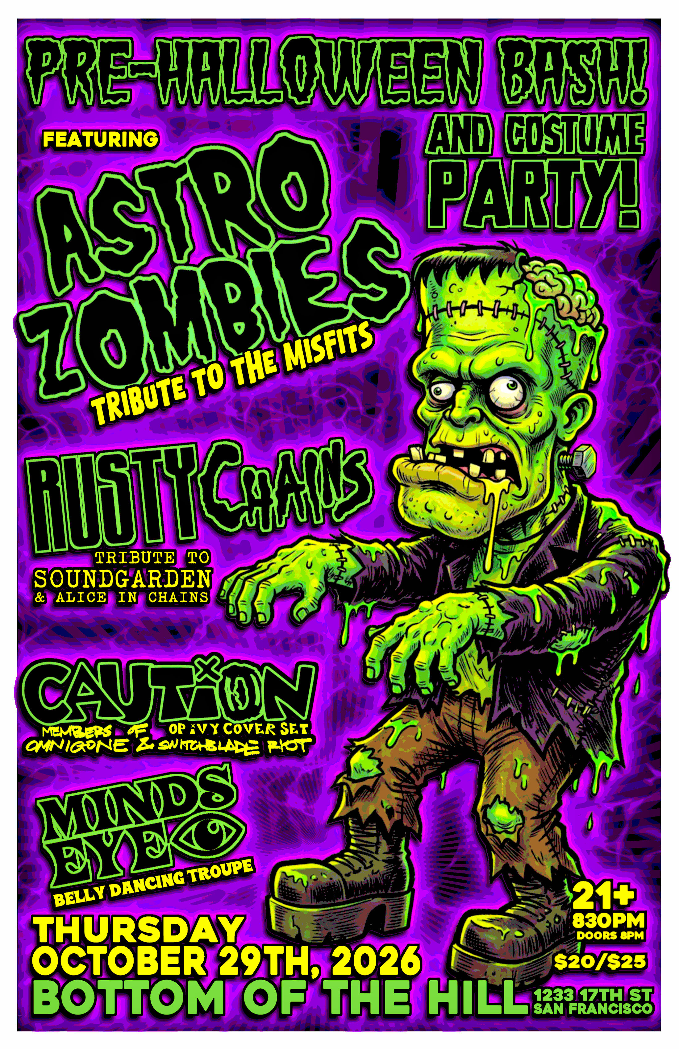 Astro Zombies ~ Rusty Chains ~ Caution ~ Minds Eye event image